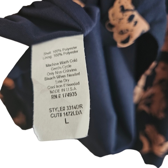 Allison Joy Navy Floral Wrap Dress - Picture 7 of 7